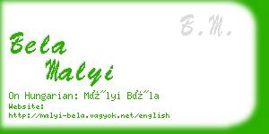 bela malyi business card